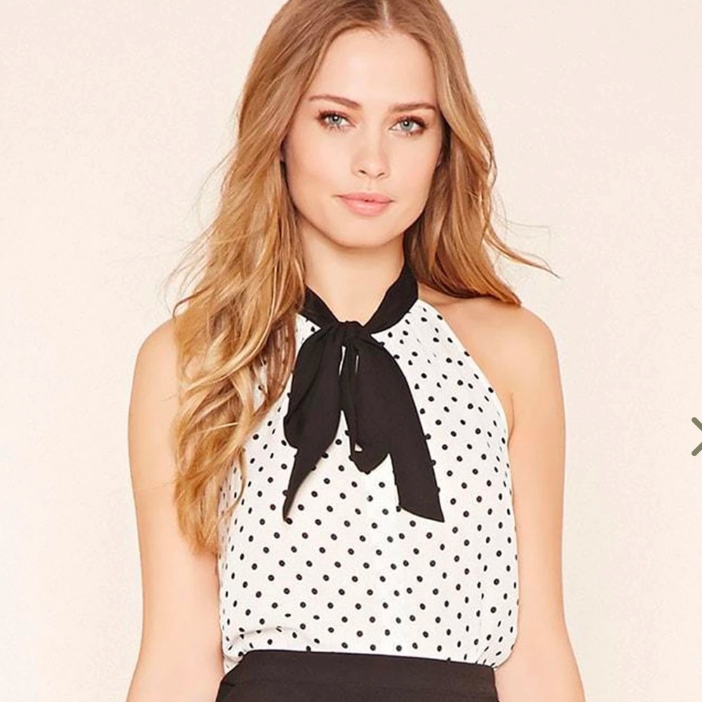 Chic Polka Dot Halter Top